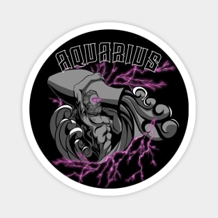 Lightning Aquarius (Pink) Magnet